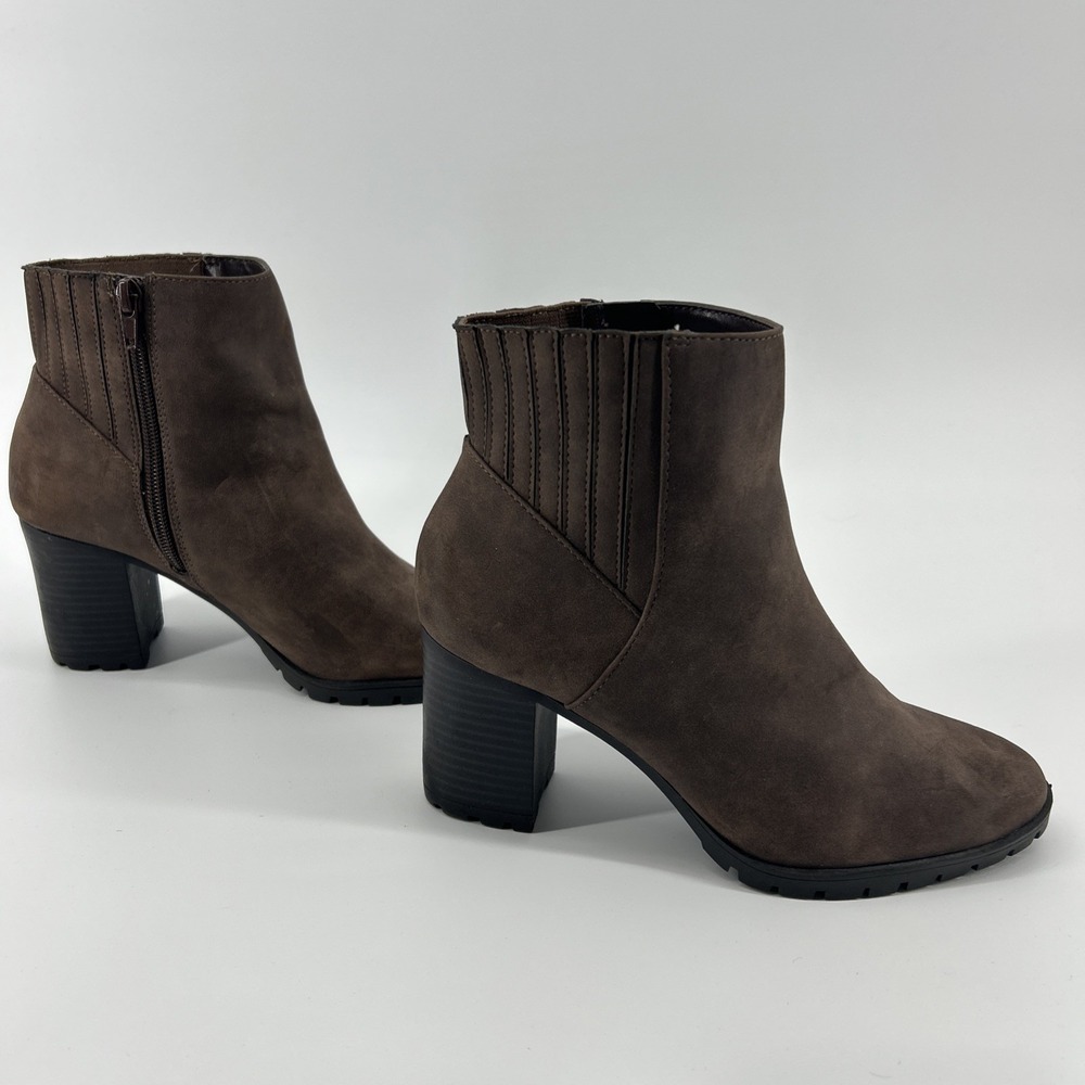 Kelly & Katie Yona Chelsea Boots Shoes Women's 7.5M Java Brown 3 Inch Heels - Picture 3 of 11